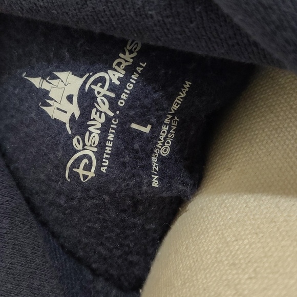 Disney Parks Navy up Up Sweatshirt Hooded Jacket Size Large Grumpy Dwarf Logo - Picture 8 of 9